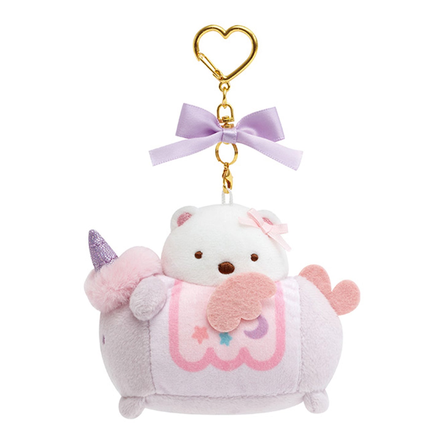 Sumikko Gurashi | Nursery School | Shirokuma (Merry-go-round Unicorn) Keychain Mini Plush