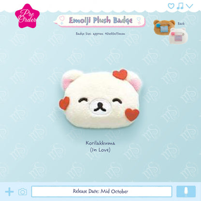 PRE-ORDER | Rilakkuma & Sumikko Gurashi | Emoji Mini Plush Badges