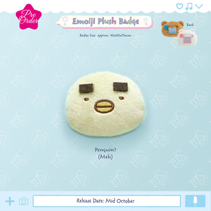 PRE-ORDER | Rilakkuma & Sumikko Gurashi | Emoji Mini Plush Badges