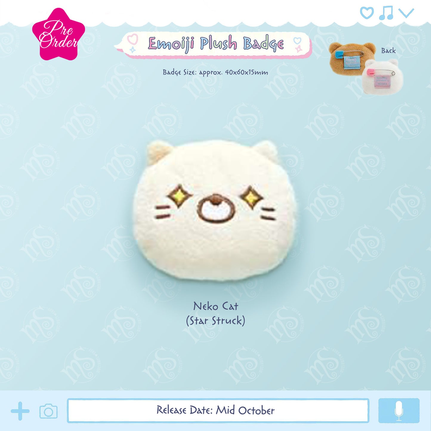 PRE-ORDER | Rilakkuma & Sumikko Gurashi | Emoji Mini Plush Badges