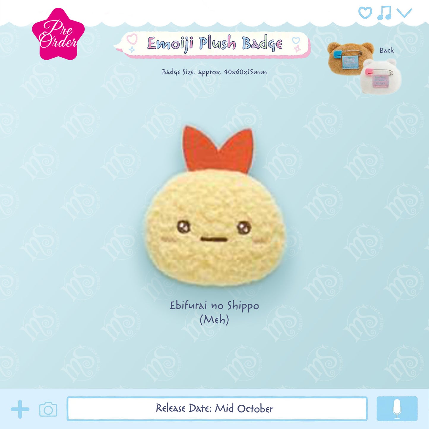 PRE-ORDER | Rilakkuma & Sumikko Gurashi | Emoji Mini Plush Badges