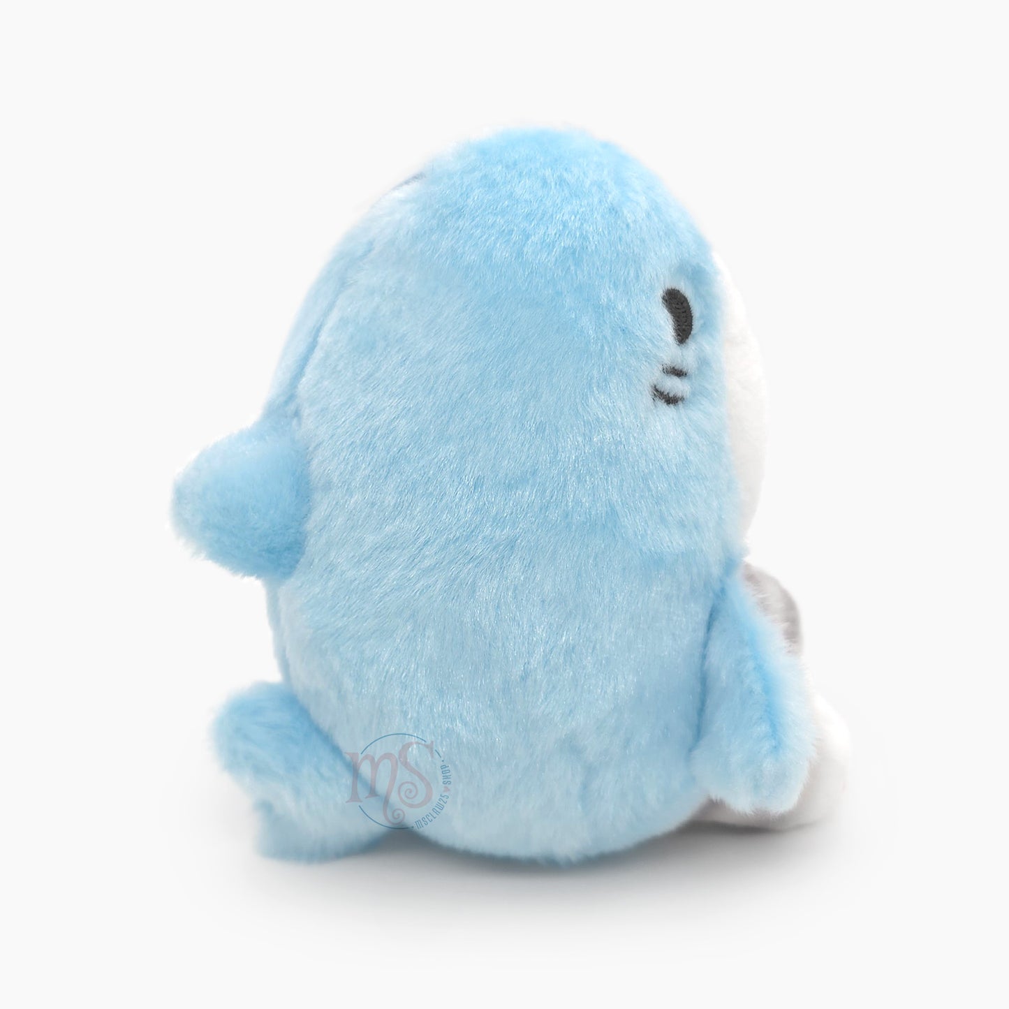 Mofusand | Pastell-Serie | Haiblauer Schlüsselanhänger Mini-Plüsch