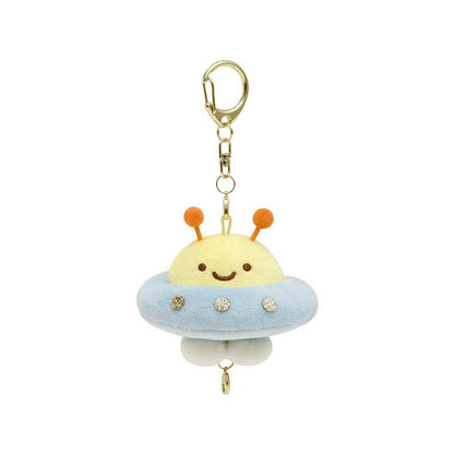 Sumikko Gurashi | Mysterious Friends (Alien) | Ebifurai no Shippo (UFO) Keychain Tenori Mini Plush