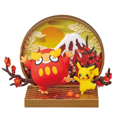 Pokémon | Re-ment | Wanomado Japanese Window | Pikachu & Darumaka Scenery Figure