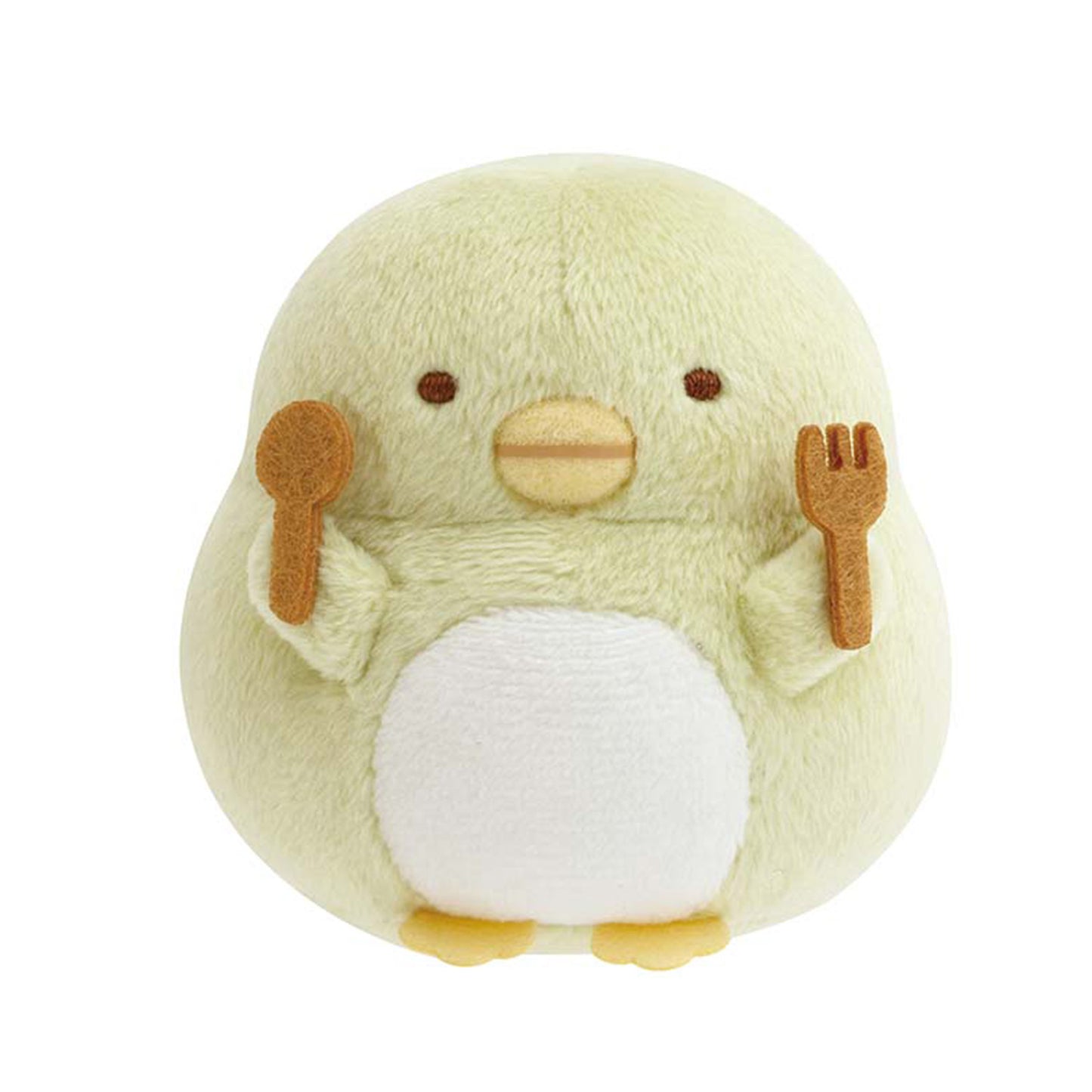 Sumikko Gurashi | Waschbärs rundes Restaurant | Pinguin? (Gabel & Löffel) Tenori Mini Plüschtier