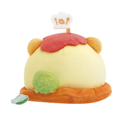Sumikko Gurashi | Le restaurant rond du raton laveur | Set de mini peluches Chat Neko et Omelette au riz