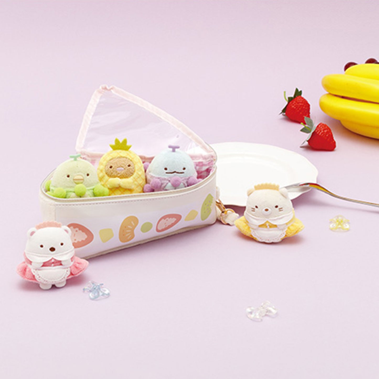 PRE-ORDER | Sumikko Gurashi | Retro Fruit Parlor | Neko Cat (Waitress) Tenori Mini Plush