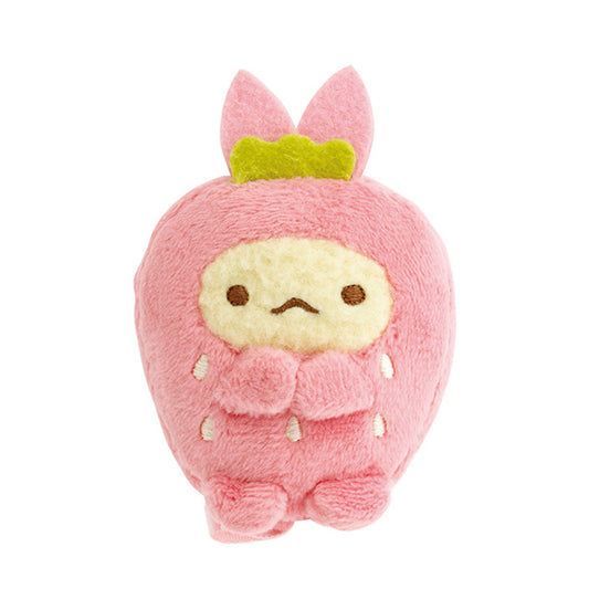 PRE-ORDER | Sumikko Gurashi | Retro Fruit Parlor | Ebiten no Shippo (Strawberry) Tenori Mini Plush