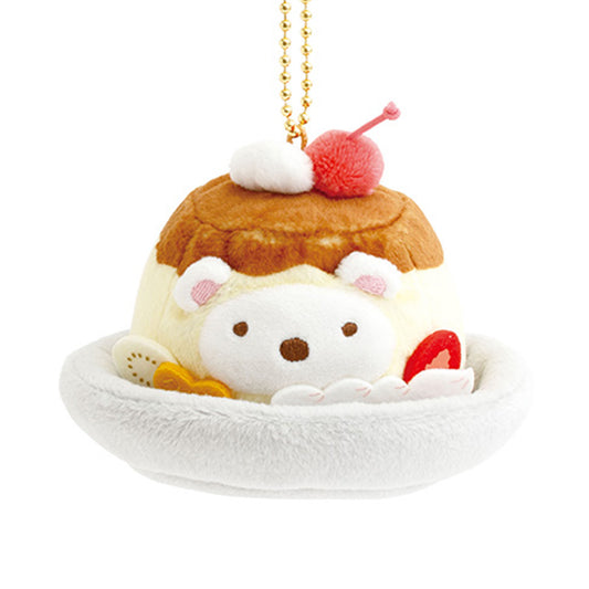 PRE-ORDER | Sumikko Gurashi | Retro Fruit Parlor | Shirokuma (Fruit Pudding) Keychain Mini Plush