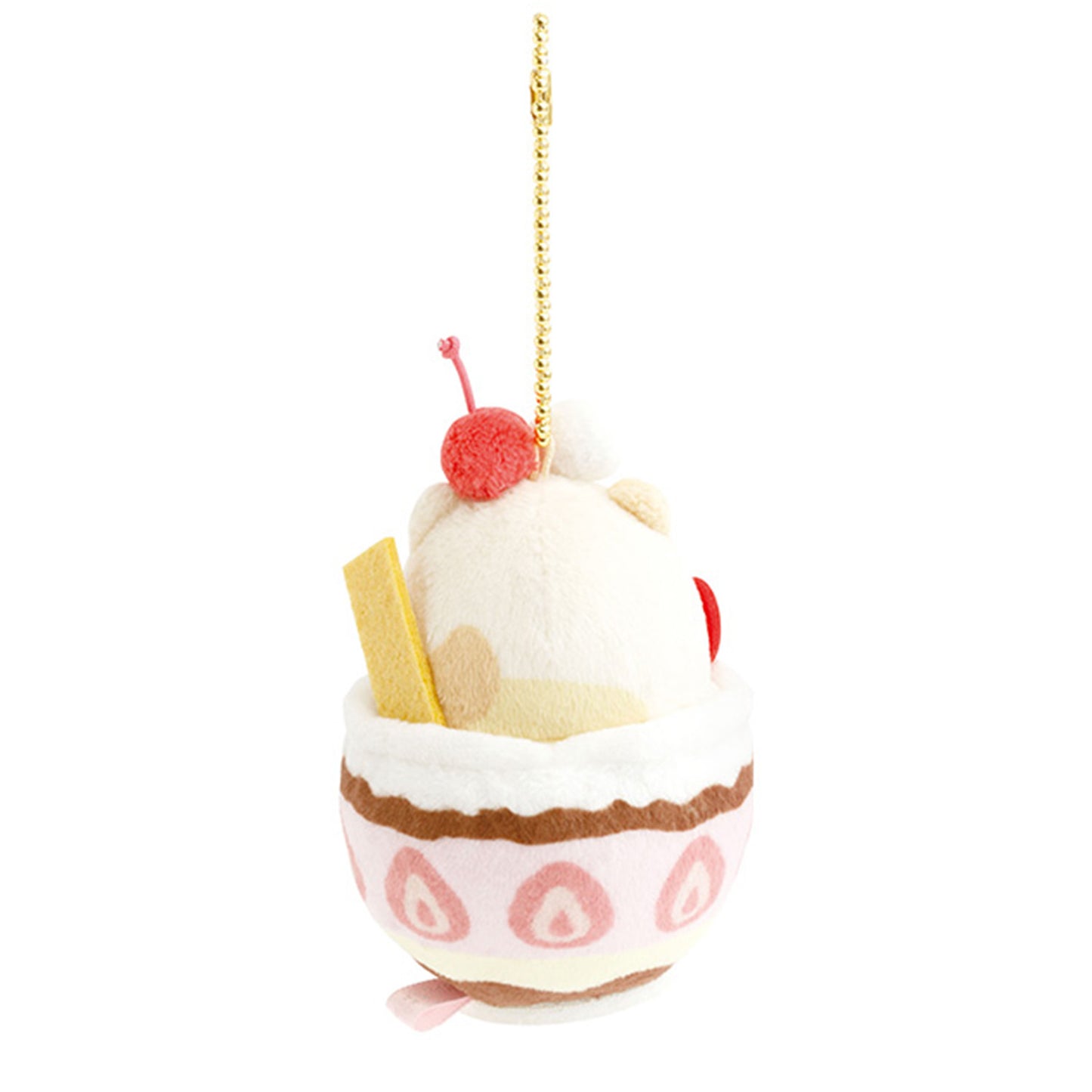 PRE-ORDER | Sumikko Gurashi | Retro Fruit Parlor | Neko Cat (Strawberry Parfait) Keychain Mini Plush