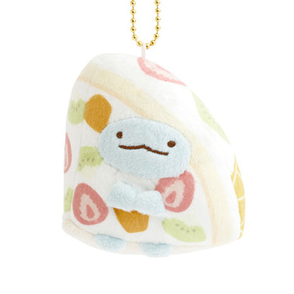 PRE-ORDER | Sumikko Gurashi | Retro Fruit Parlor | Tokage (Zuccotto Cake) Keychain Mini Plush