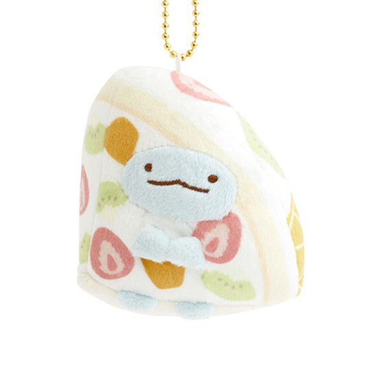 PRE-ORDER | Sumikko Gurashi | Retro Fruit Parlor | Tokage (Zuccotto Cake) Keychain Mini Plush