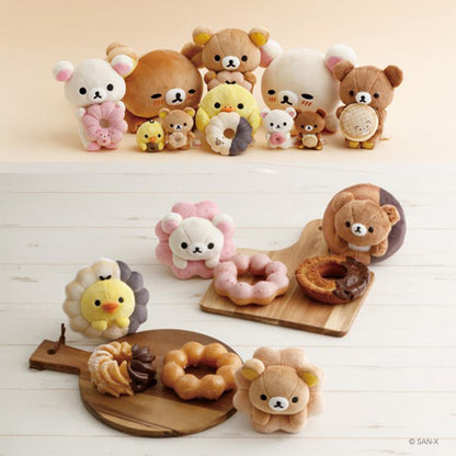 Rilakkuma | Mister Donut | Korilakkuma (Pon de Strawberry) Keychain Mini Plush