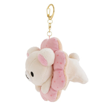 Rilakkuma | Mister Donut | Korilakkuma (Pon de Strawberry) Keychain Mini Plush