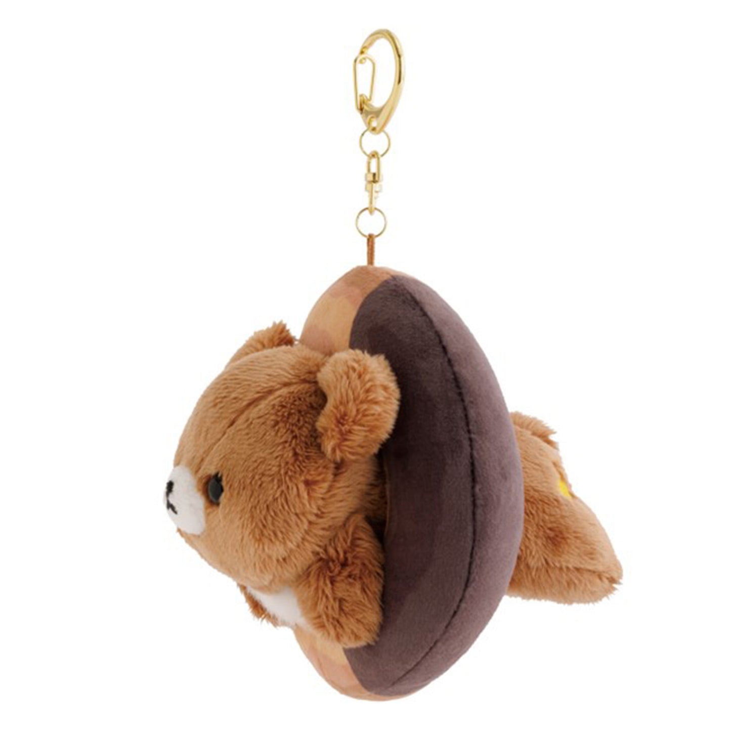 Rilakkuma | Mister Donut | Chairoikoguma (Chocolate Fashion) Keychain Small Plush