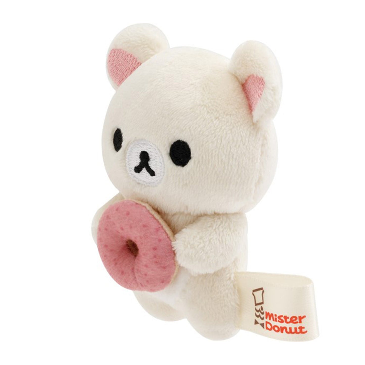 Rilakkuma | Mister Donut | Korilakkuma (Strawberry Ring) Tenori Mini Plush