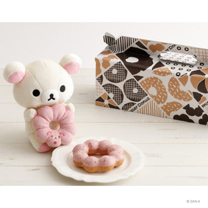 Rilakkuma | Mister Donut | Korilakkuma (Pon de Strawberry) Small Plush