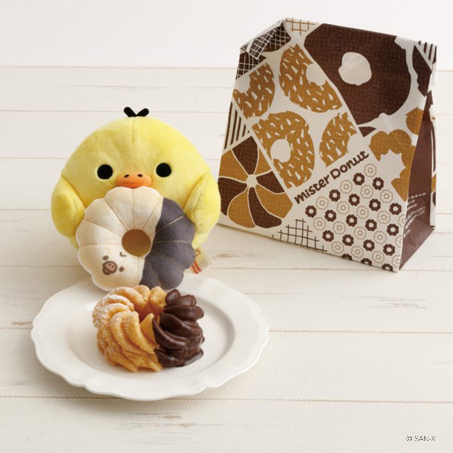 Rilakkuma | Mister Donut | Kiiroitori (Angel French) Small Plush