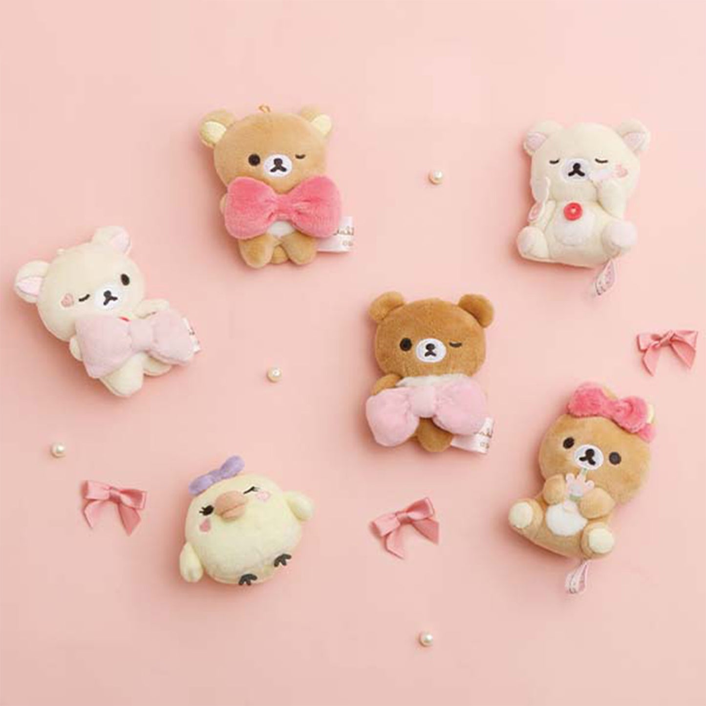 PRE-ORDER | Rilakkuma | Makeup Rilakkuma | Rilakkuma (Big Bow) Tenori Mini Plush
