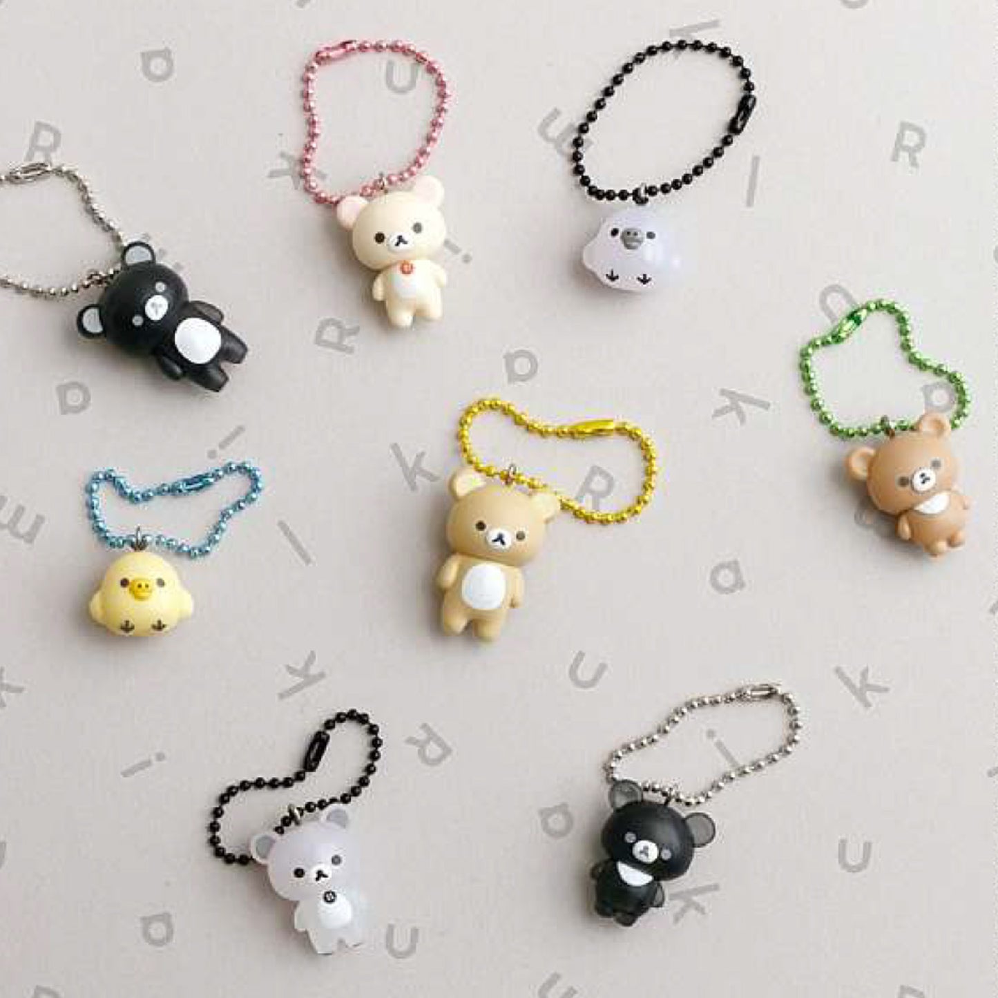 VORBESTELLUNG | Rilakkuma | Basic Monochrome | Maskottchen-Anhänger-Kollektion | Korilakkuma White Schlüsselanhänger-Figur