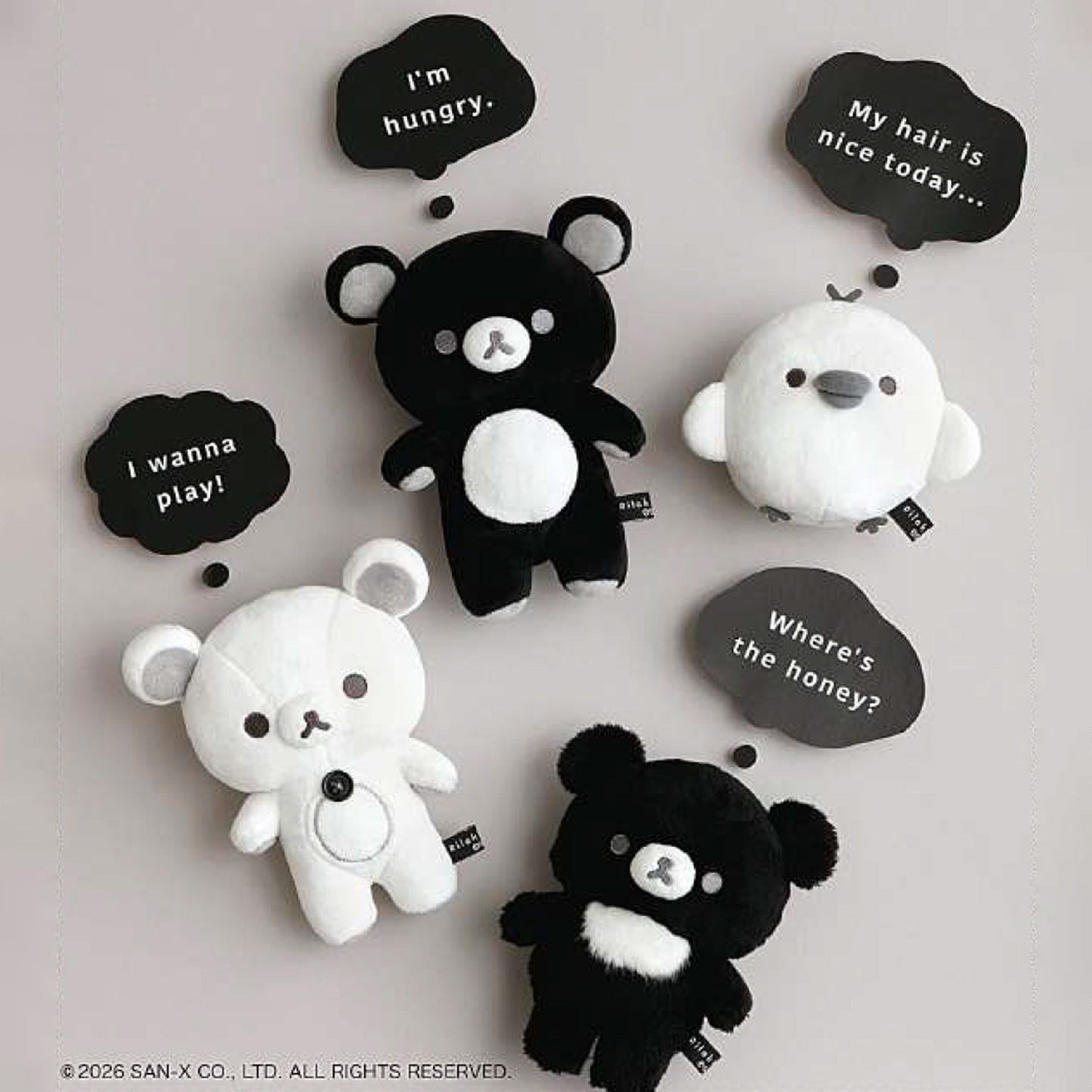 PRE-ORDER | Rilakkuma | Basic Monochrome | Rilakkuma Black Small Plush