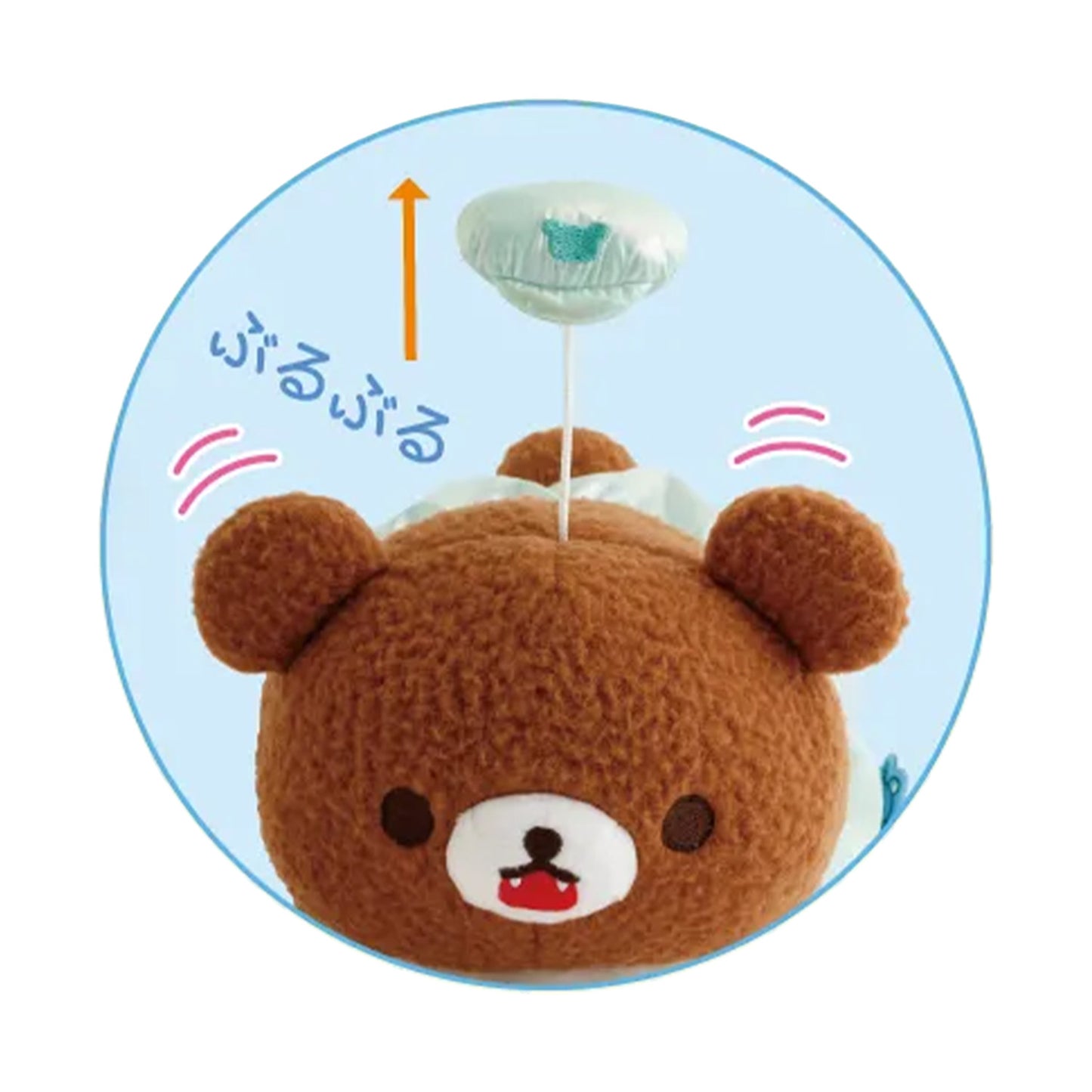 PRE-ORDER | Rilakkuma | Rilakkuma Lab | Chairoikoguma Laying Pull String Vibrating Small Plush