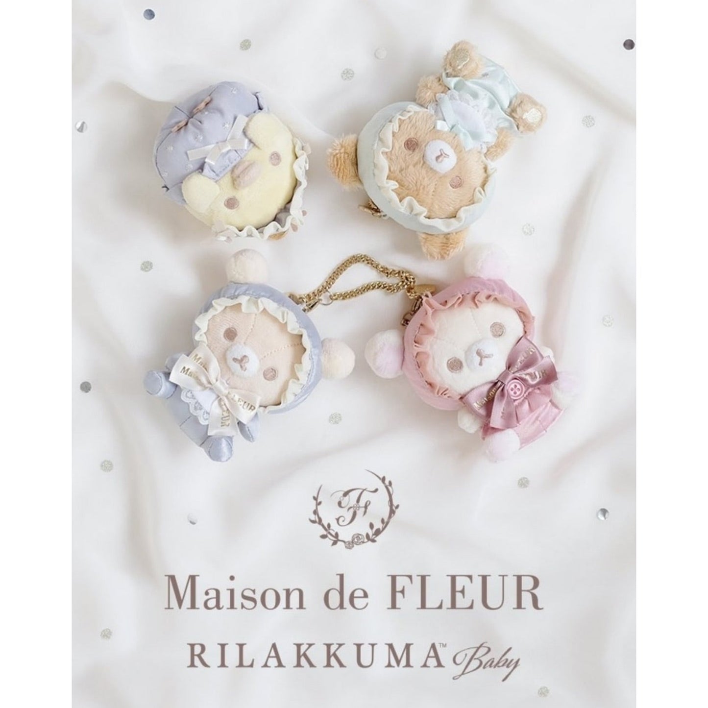 Rilakkuma | Maison de Fleur 3 | Chairoikoguma Keychain Small Plush