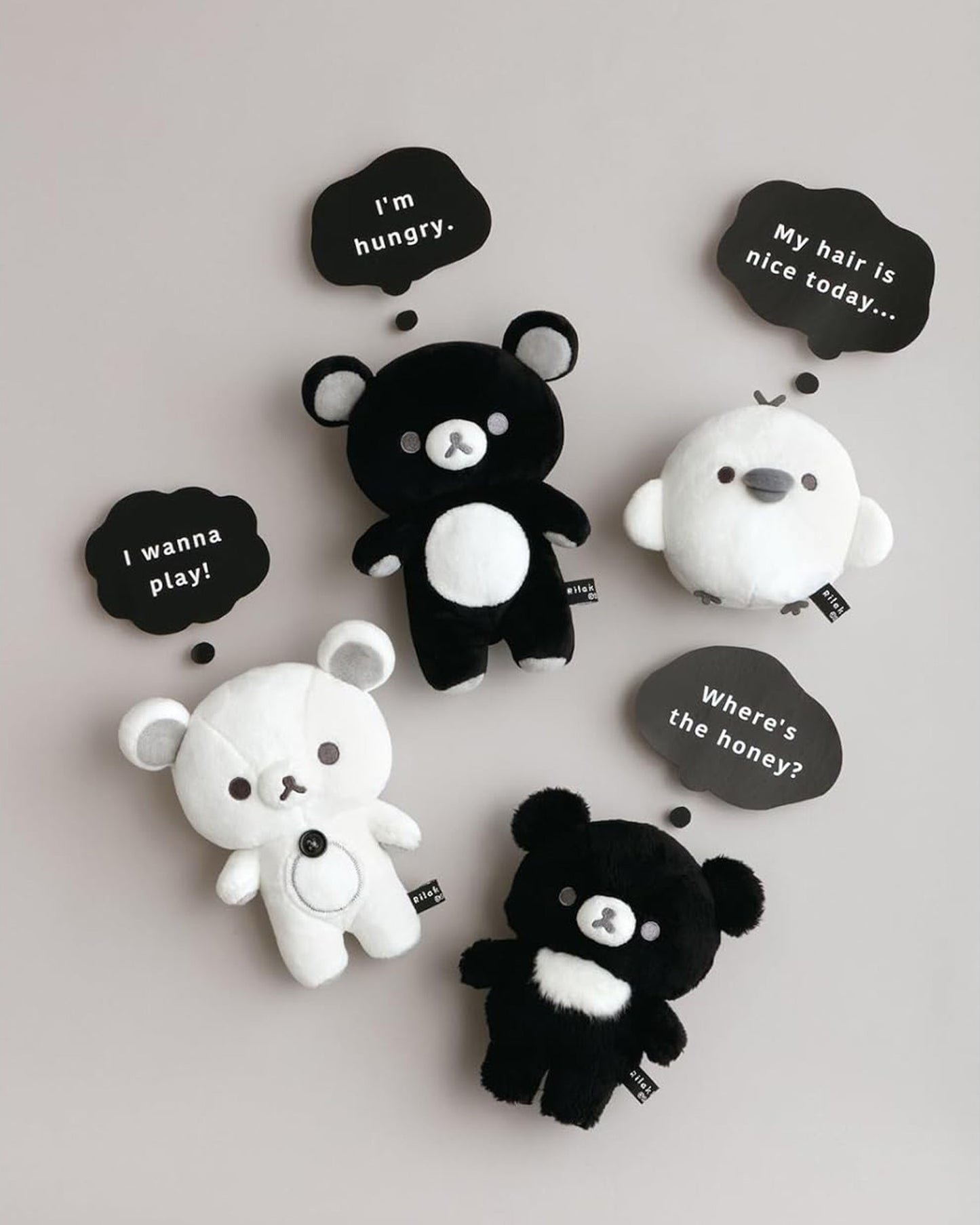 PRÉCOMMANDE | Rilakkuma | Monochrome basique | Petite peluche Rilakkuma noire
