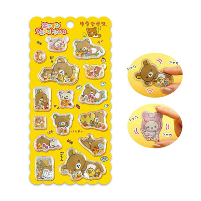 PRE-ORDER | Rilakkuma | Back in the Day | Rilakkuma (Rilakkuma Appears) 3D Shaka Stickers