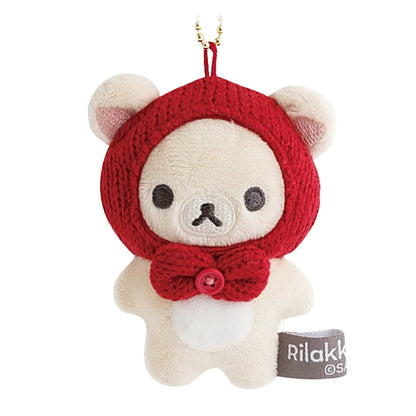 PRE-ORDER | Rilakkuma | Knit Selection | Korilakkuma (Hooded Scarf) Mascot Mini Plush