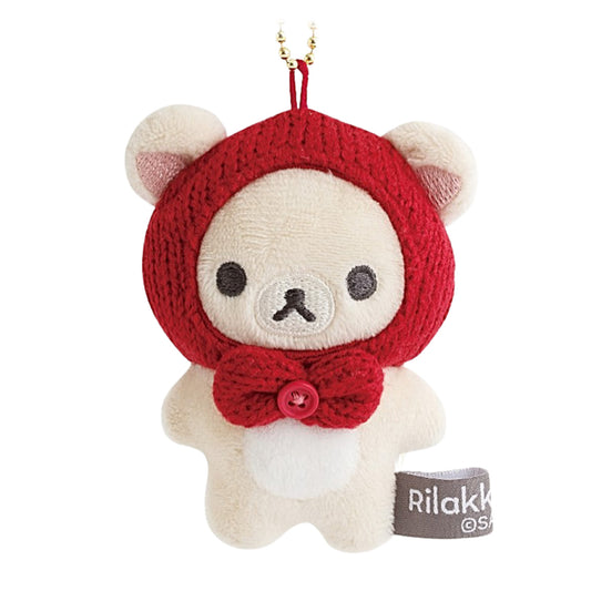 PRE-ORDER | Rilakkuma | Knit Selection | Korilakkuma (Hooded Scarf) Mascot Mini Plush