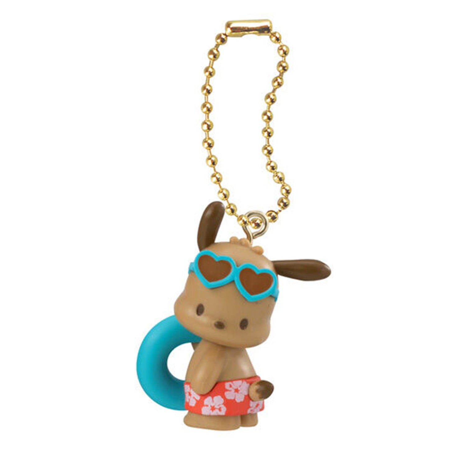 Sanrio | Aloha Swing Collection | Pochacco Tanned Keychain Figure