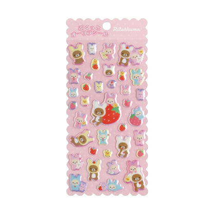 PRE-ORDER | Pukutto Aurora Seal | Rilakkuma Pink Puffy Stickers
