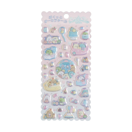 PRE-ORDER | Pukutto Aurora Seal | Sumikko Gurashi Pink Puffy Stickers