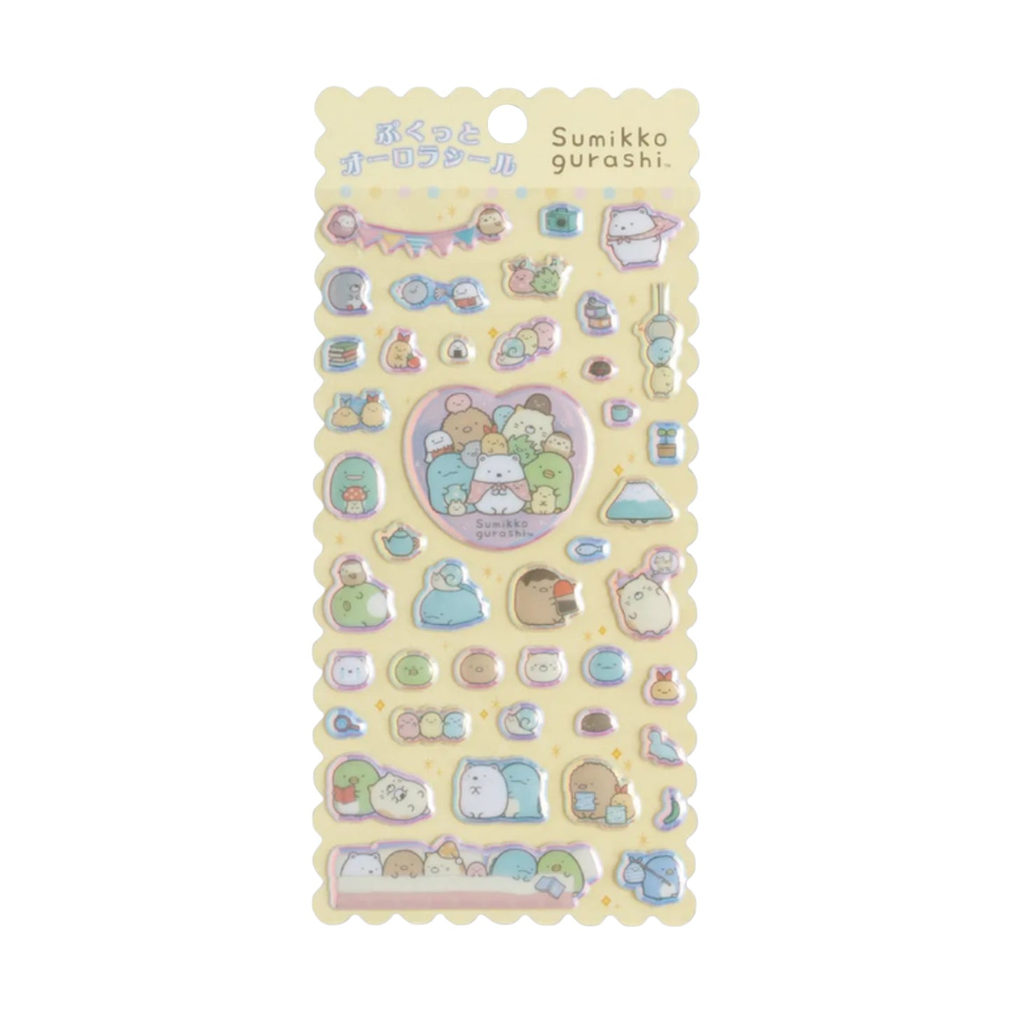 PRE-ORDER | Pukutto Aurora Seal | Sumikko Gurashi Yellow Puffy Stickers