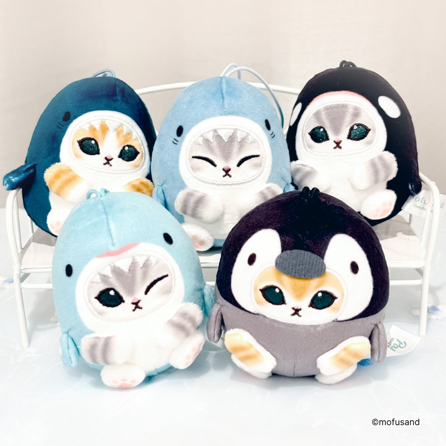 Mofusand | Sea Creatures | Shark Navy Keychain Mini Plush