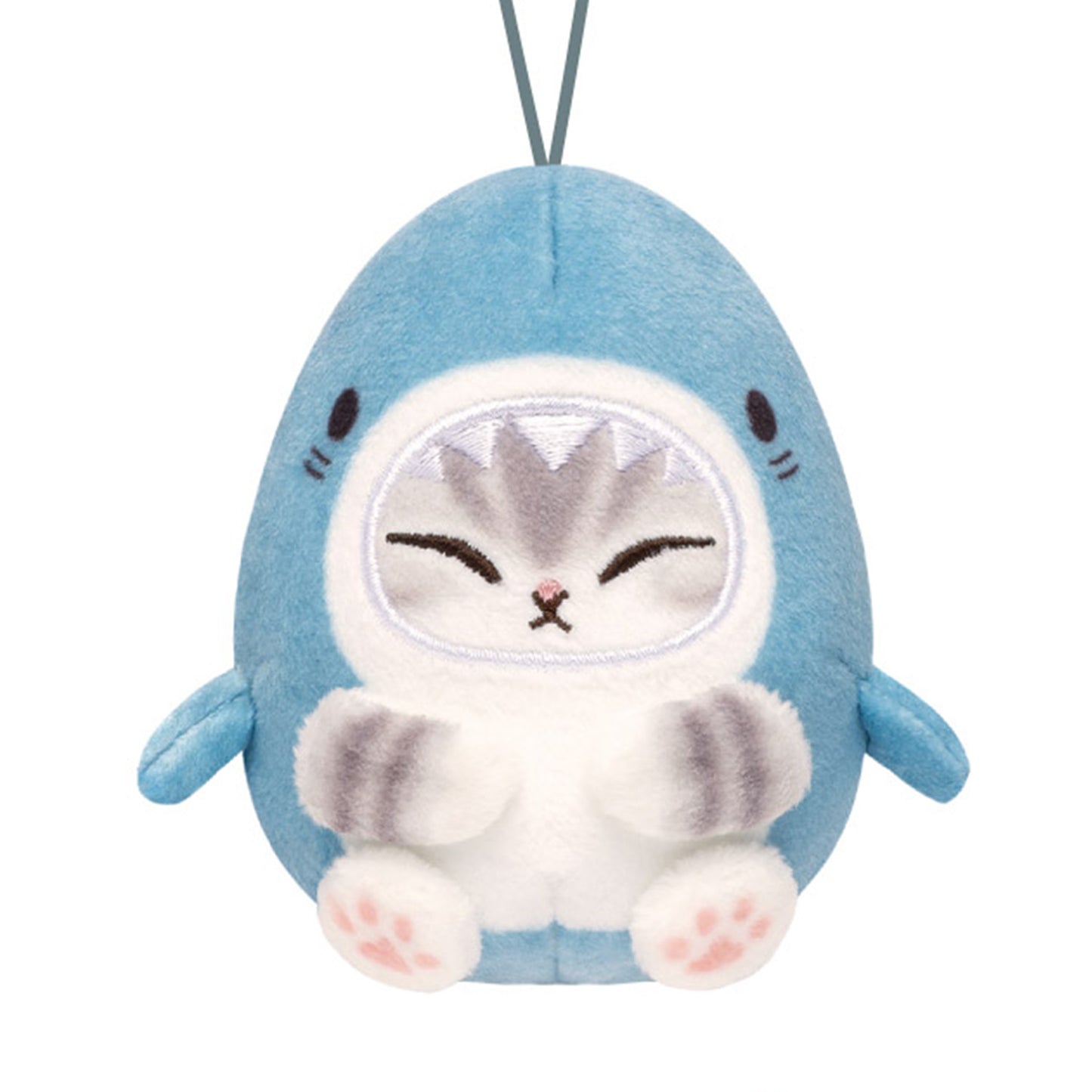 Mofusand | Sea Creatures | Shark Blue Smiling Keychain Mini Plush