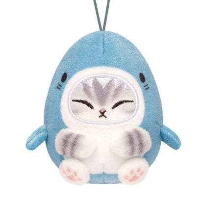 Mofusand | Sea Creatures | Shark Blue Smiling Keychain Mini Plush
