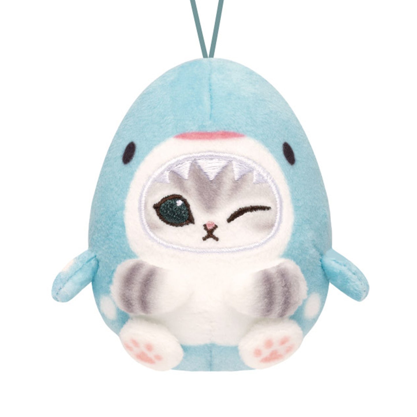 Mofusand | Sea Creatures | Whale Shark Cat Winking Keychain Mini Plush
