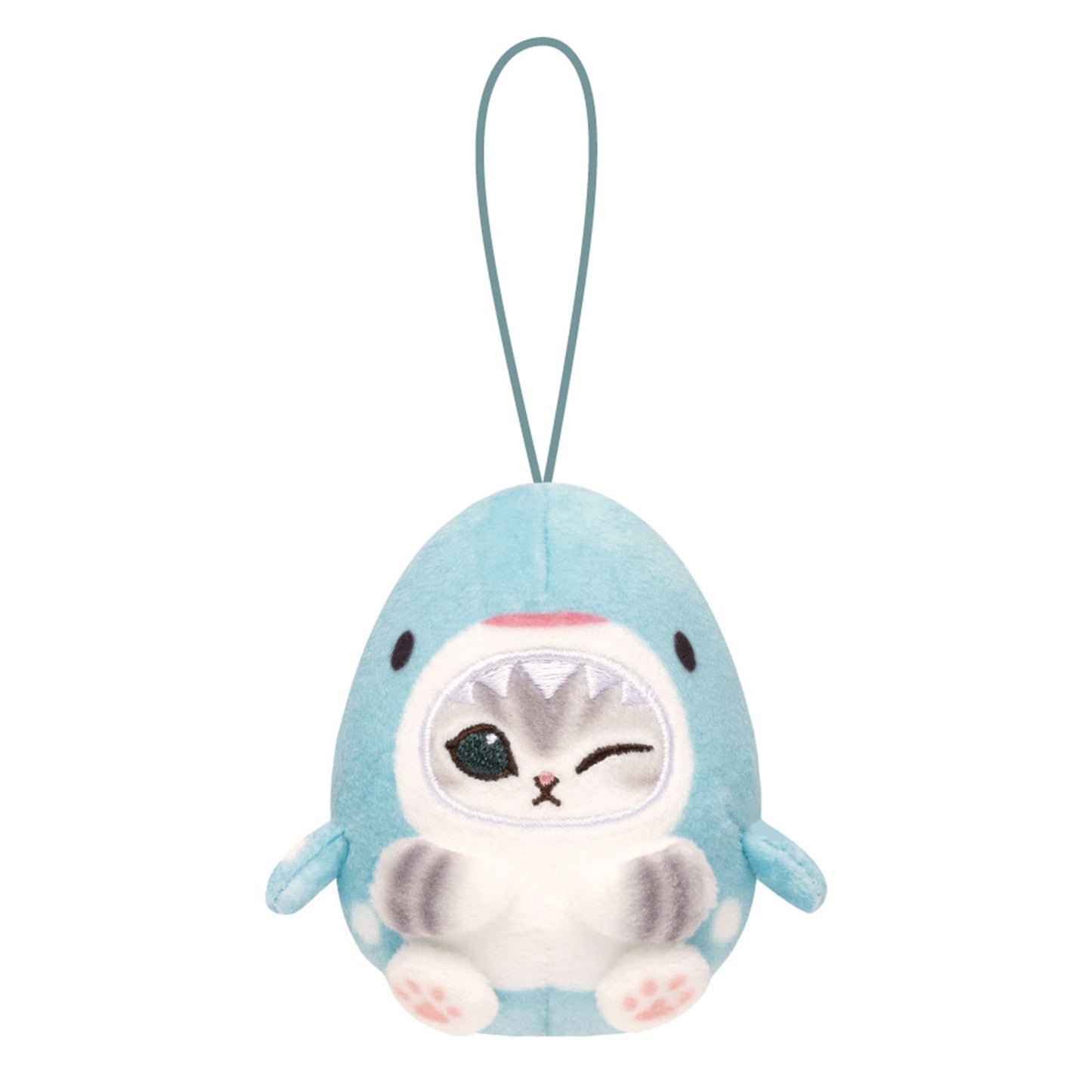 Mofusand | Sea Creatures | Whale Shark Cat Winking Keychain Mini Plush