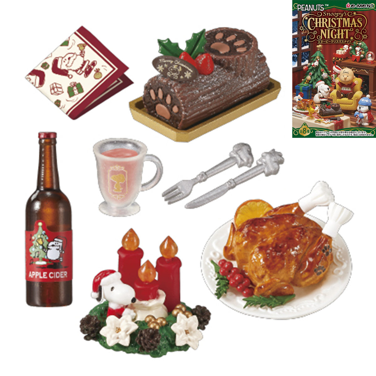 Snoopy | Re-ment | Christmas Night | Christmas Feast Scenary Figure