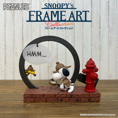 Snoopy | Re-ment | Frame Art Collection | Magnifying Glass Scenery Figure