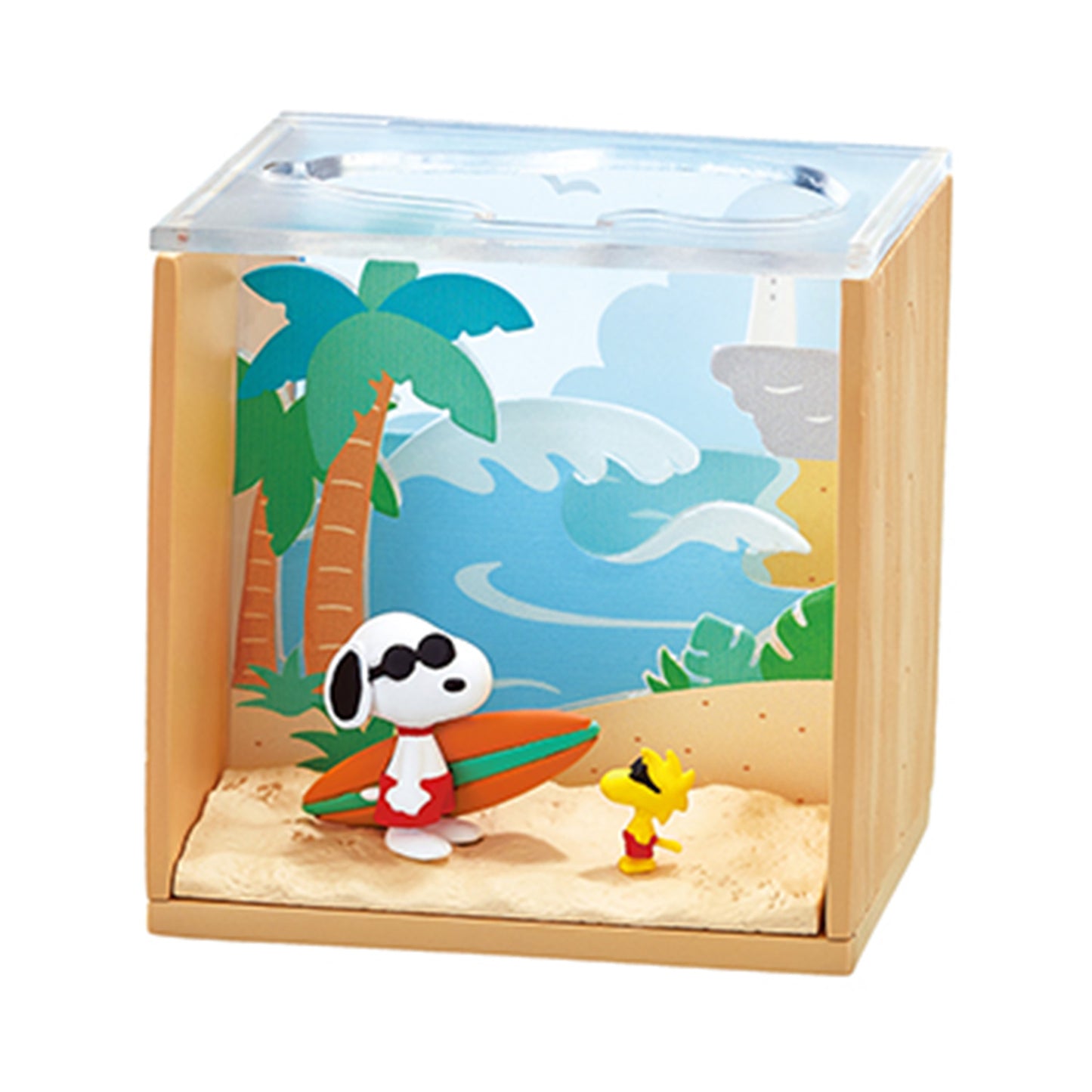 Snoopy | Re-ment | Scenery Box | Catch Some Gnarly Waves Scenery Figure
