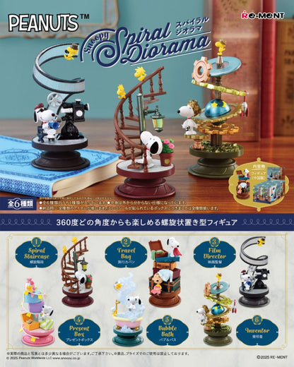 Snoopy | Re-ment | Spiral Diorama | Travel Bag Scenery Figure