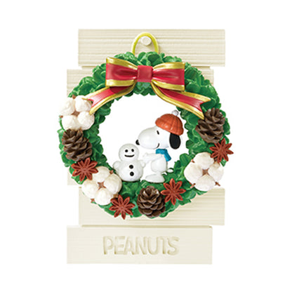 Snoopy | Re-ment | Wreath Collection | Snowman Scenery Figure