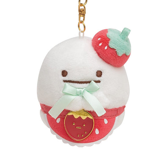 Sumikko Gurashi | Cafe Sumikko: Strawberry Fair | Obake Ghost Keychain Mini Plush