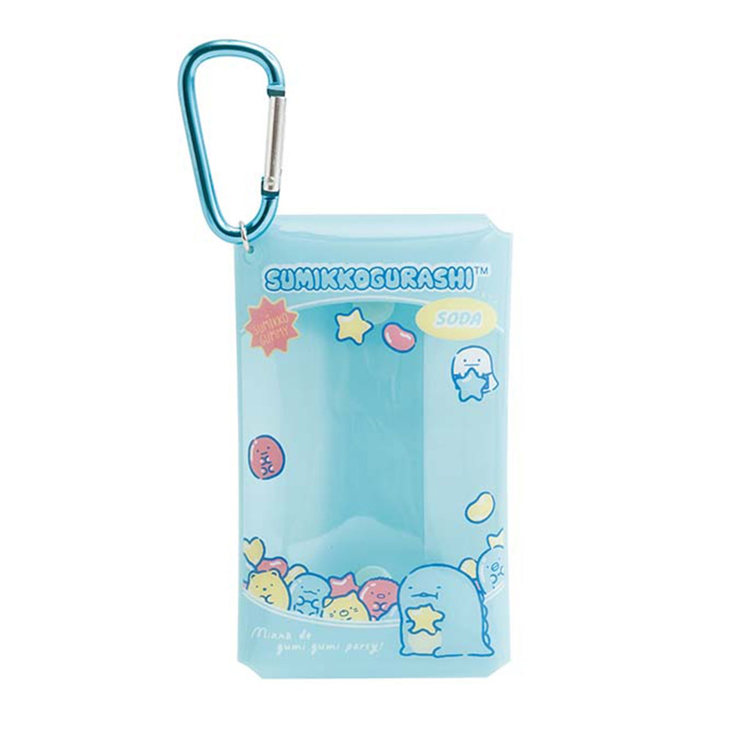 PRE-ORDER | Sumikko Gurashi | Gummy Gummy Party | Tokage Plush in Small Pouch with Carabiner