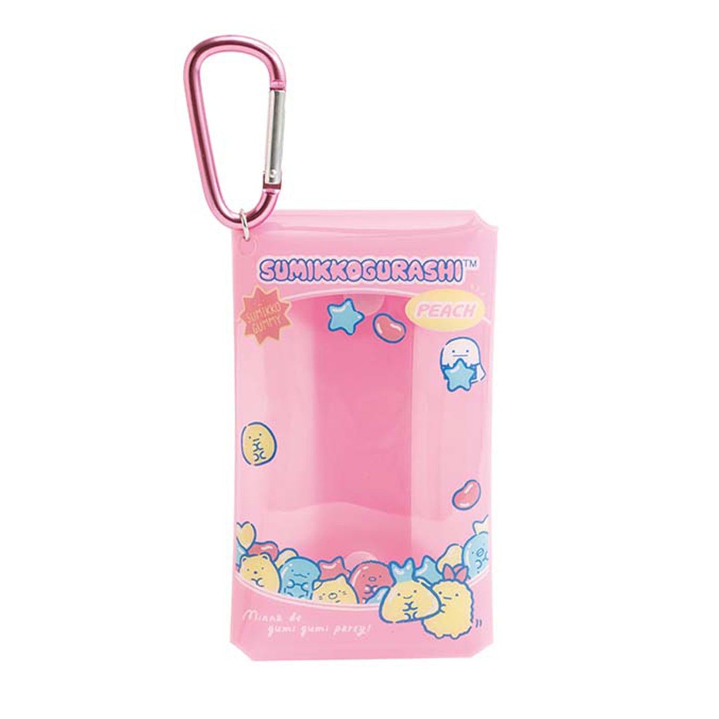 PRE-ORDER | Sumikko Gurashi | Gummy Gummy Party | Ebifurai no Shippo Plush in Small Pouch with Carabiner
