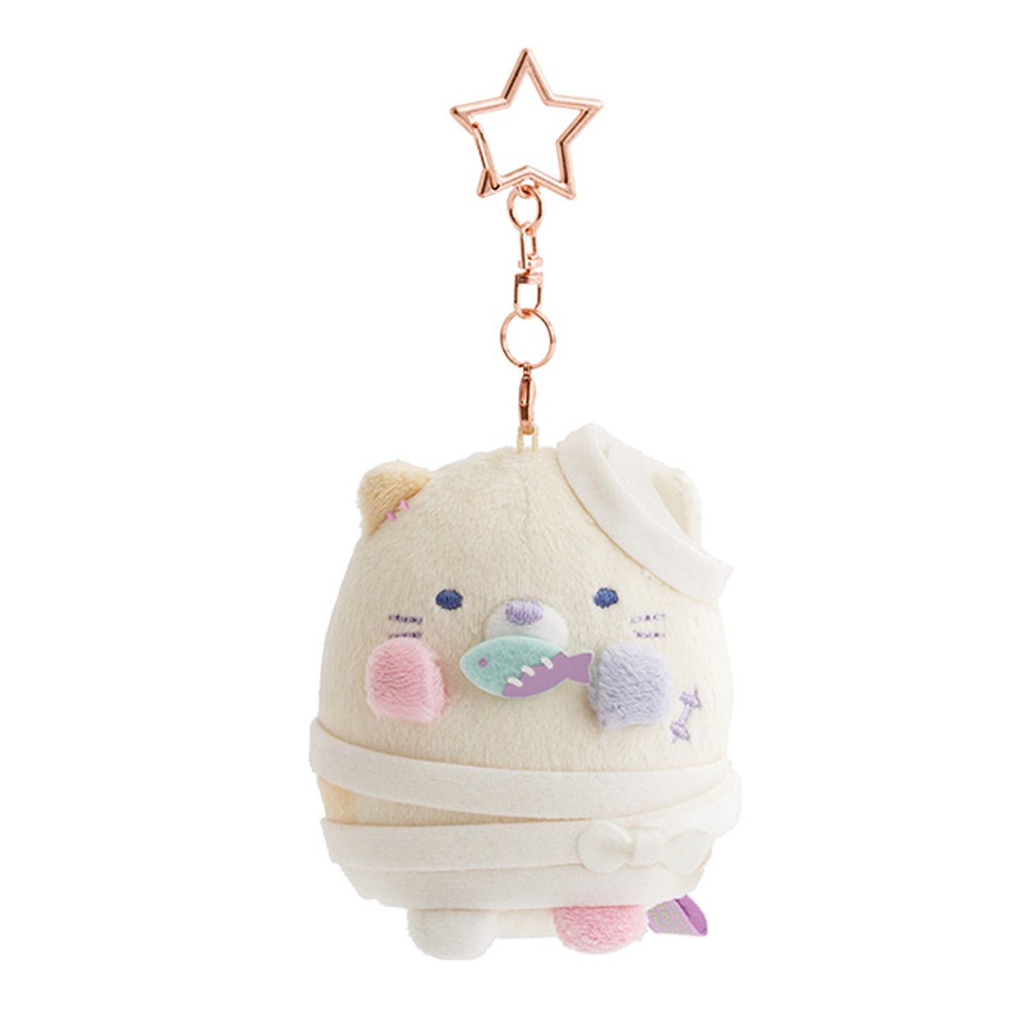 Sumikko Gurashi | Spooky Halloween | Neko Cat (Mummy) Keychain Mini Plush