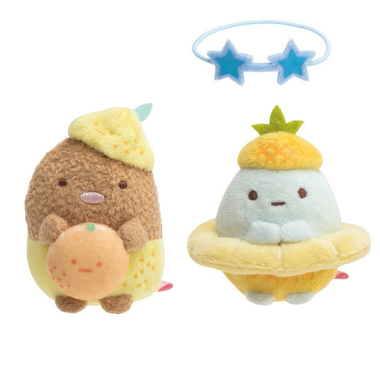 Sumikko Gurashi | Vacances aux fruits de Penpen | Mini peluche Tonkatsu (Citron) Tenori | Édition limitée boutique